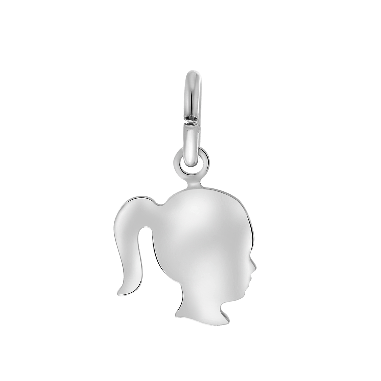 Anhänger, 925 Silber, Mädchenkopf