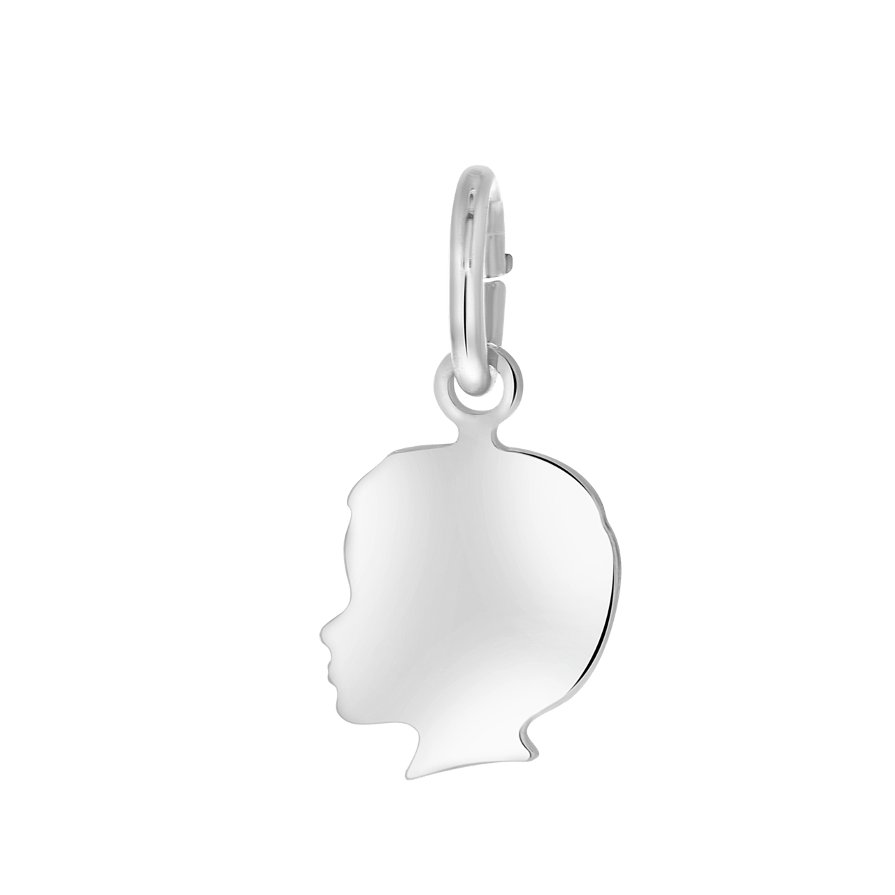 Anhänger, 925 Silber, Jungenkopf