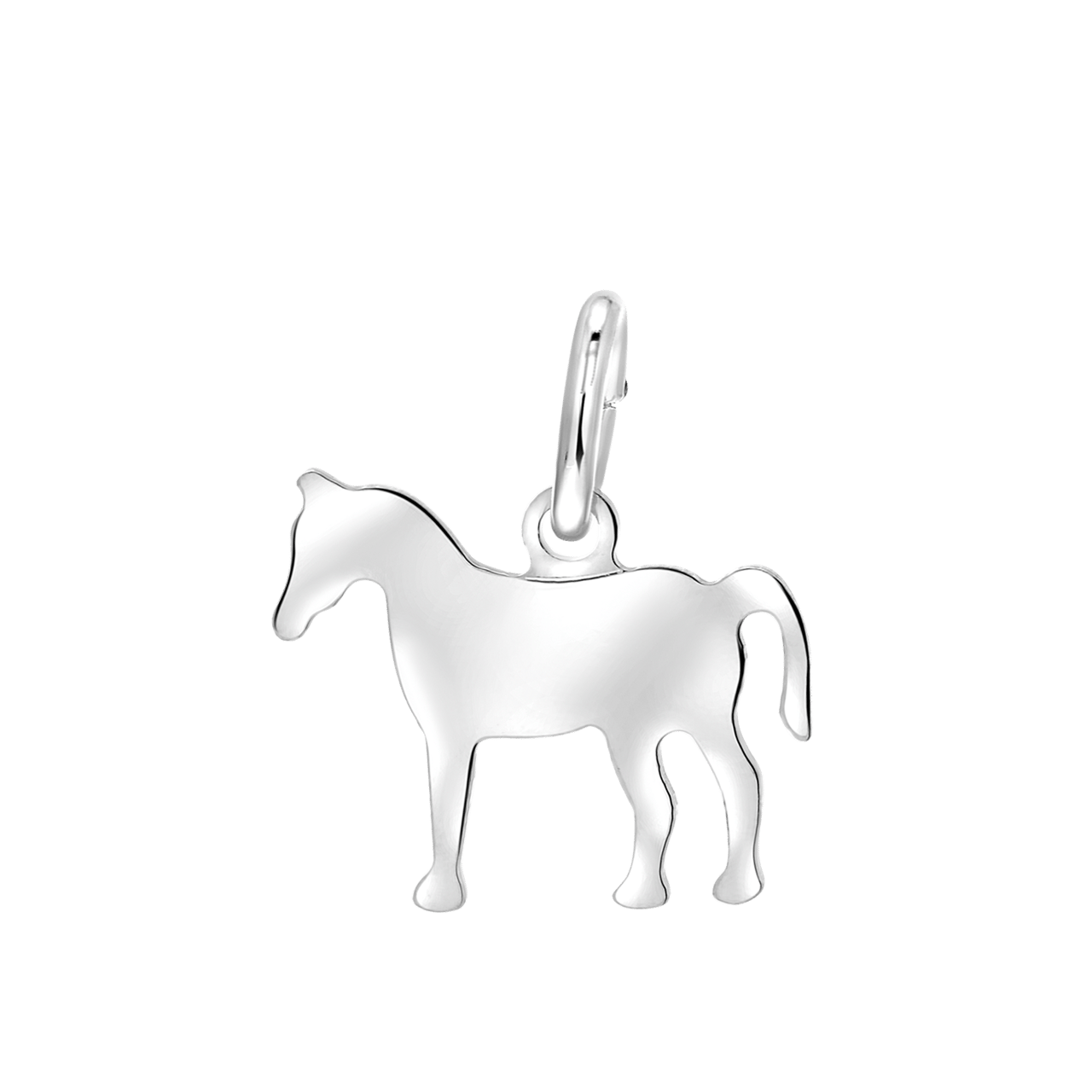 Zilveren hanger paard