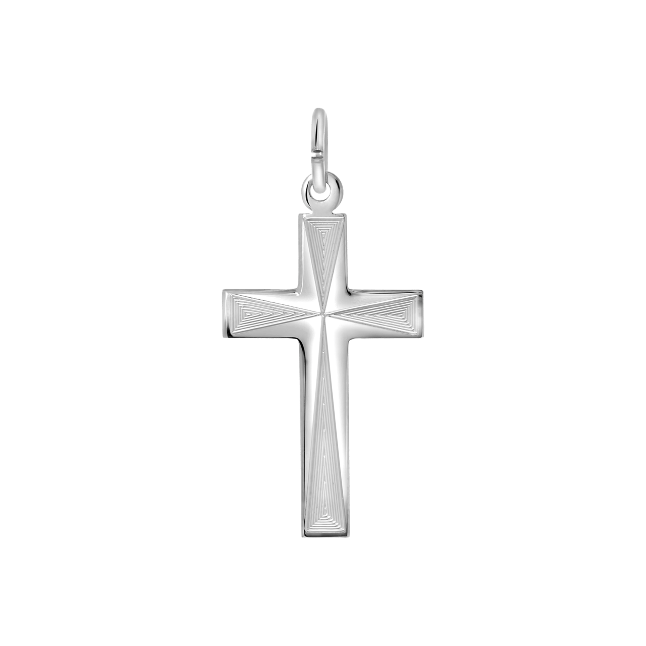 Silberanhänger, Kreuz, verziert