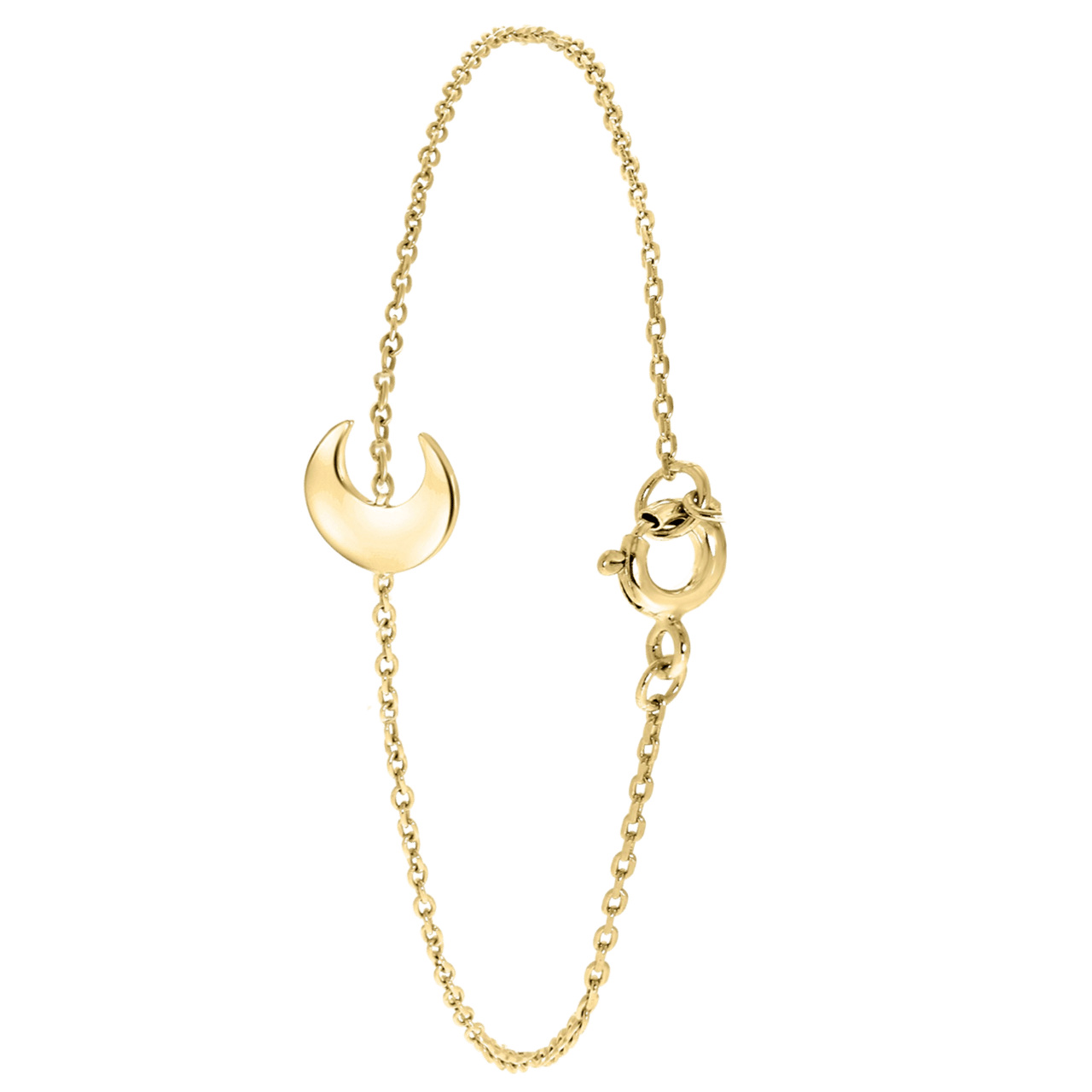 Zilveren armband goldplated galaxy maan