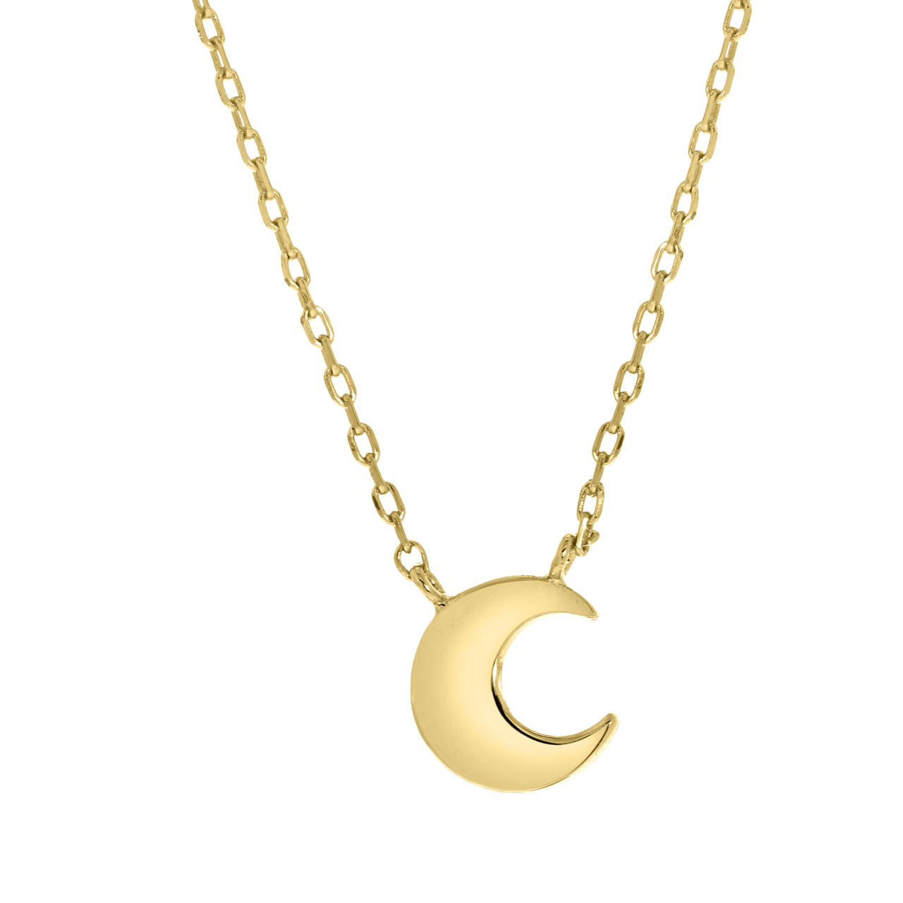 Zilveren ketting&hanger goldplated galaxy maan