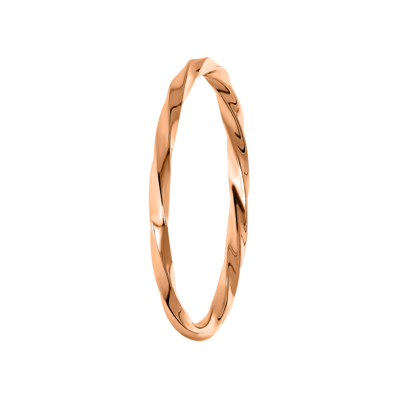 Zilveren ring roseplated twist