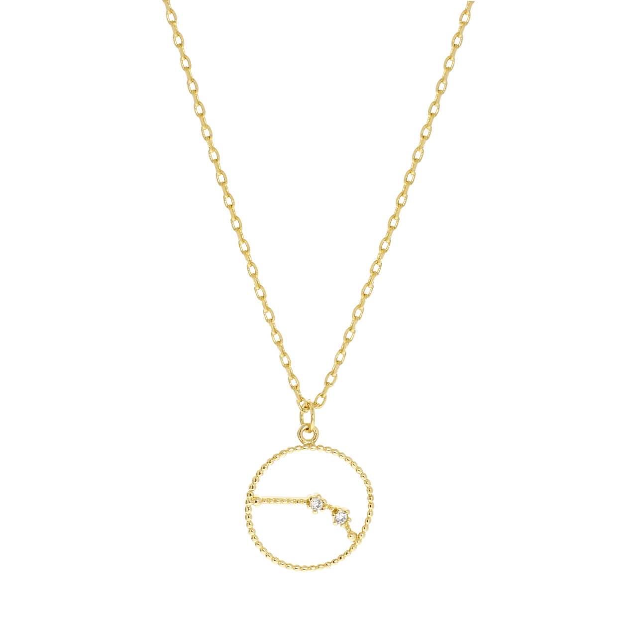 Goudkleurige byoux ketting sterrenbeeld ram