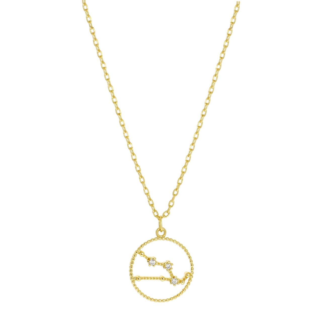 Goudkleurige byoux ketting sterrenbeeld stier