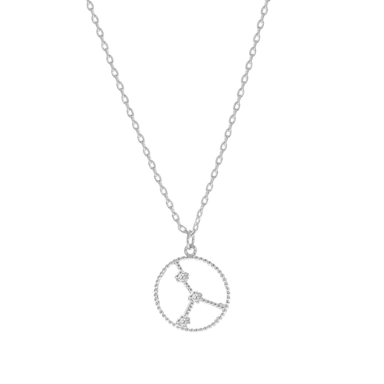 Zilverkleurige byoux ketting sterrenbeeld kreeft