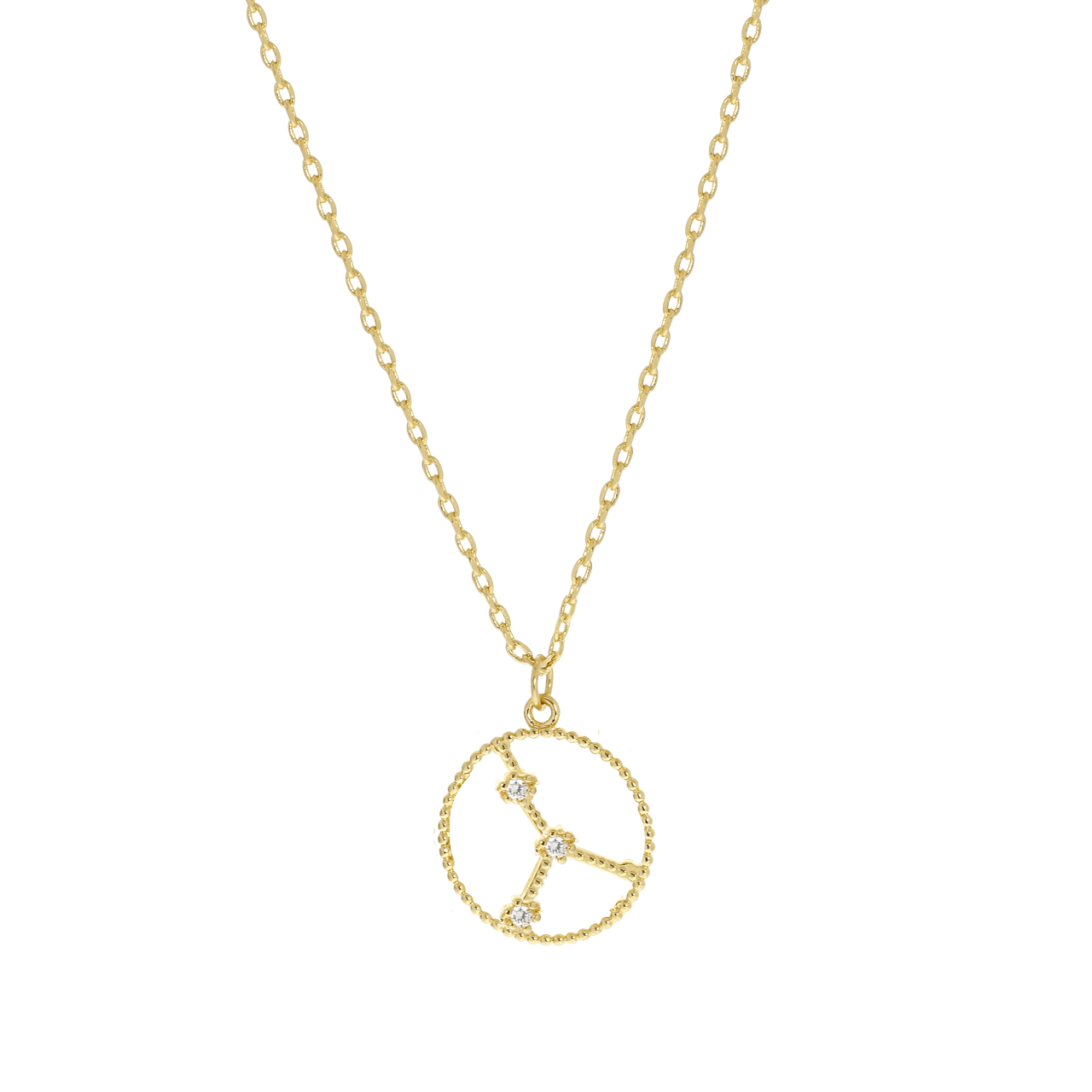 Bijoux goudkleurige ketting met hanger Sterrenbeeld Kreeft voor dames