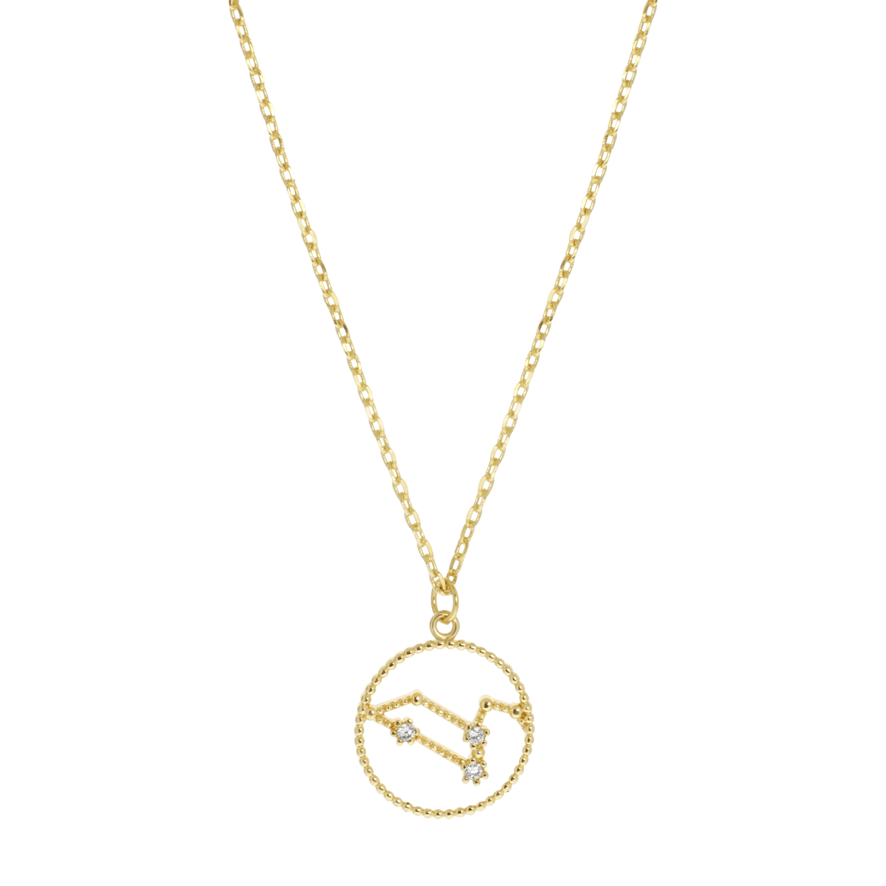 Goudkleurige byoux ketting sterrenbeeld leeuw