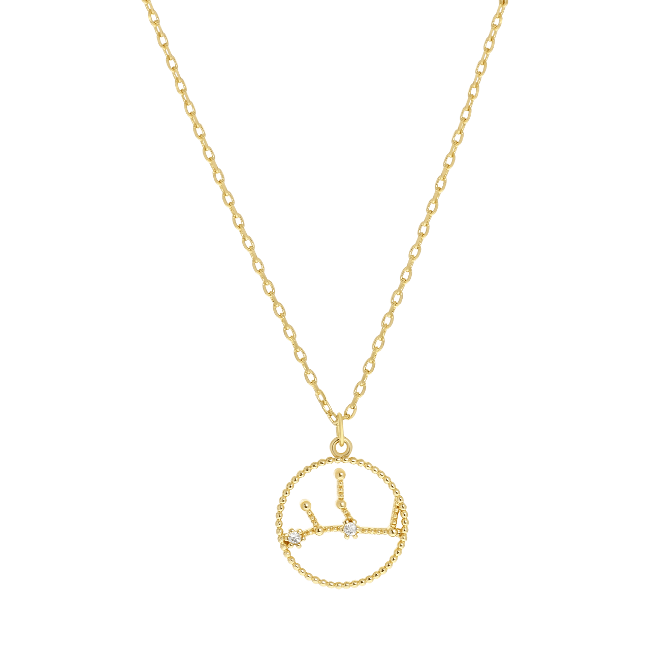 Goudkleurige byoux ketting sterrenbeeld maagd