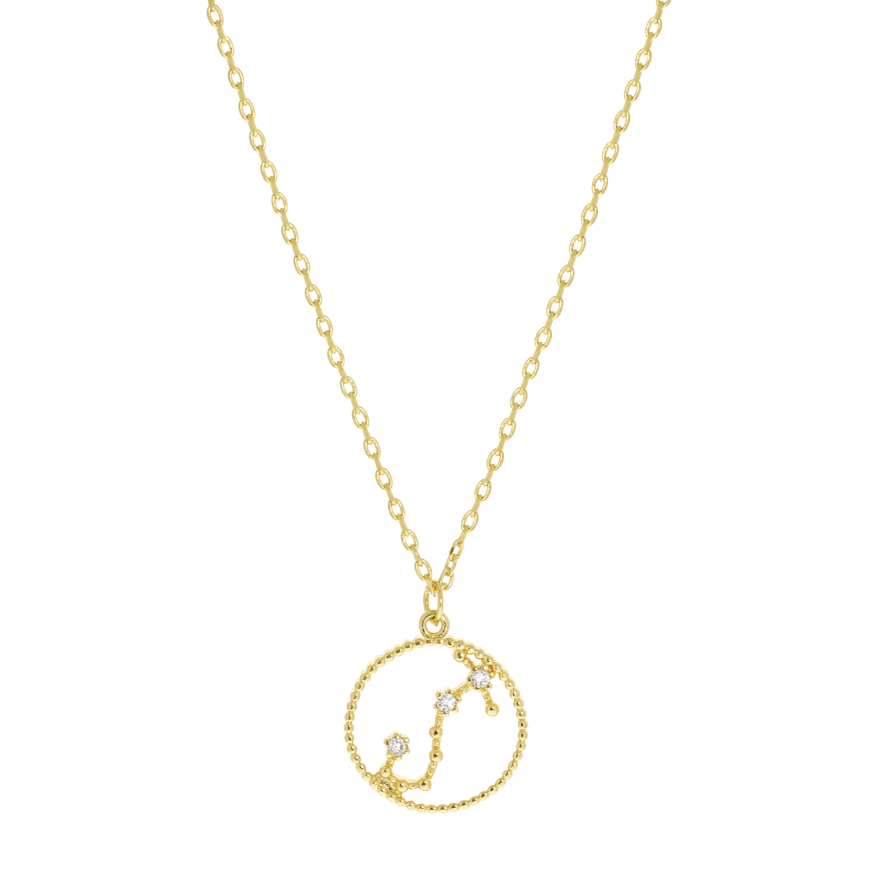 Bijoux goudkleurige ketting met hanger sterrenbeeld Schorpioen voor dames