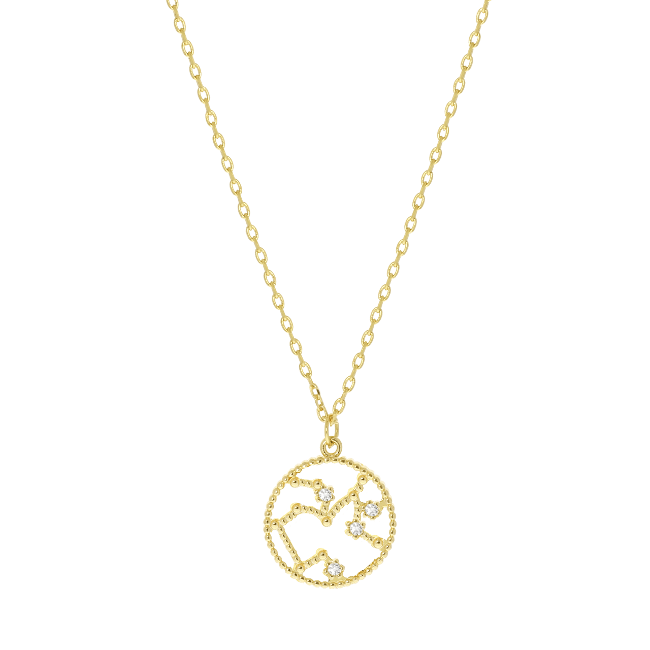 Bijoux goudkleurige ketting met hanger sterrenbeeld Boogschutter voor dames