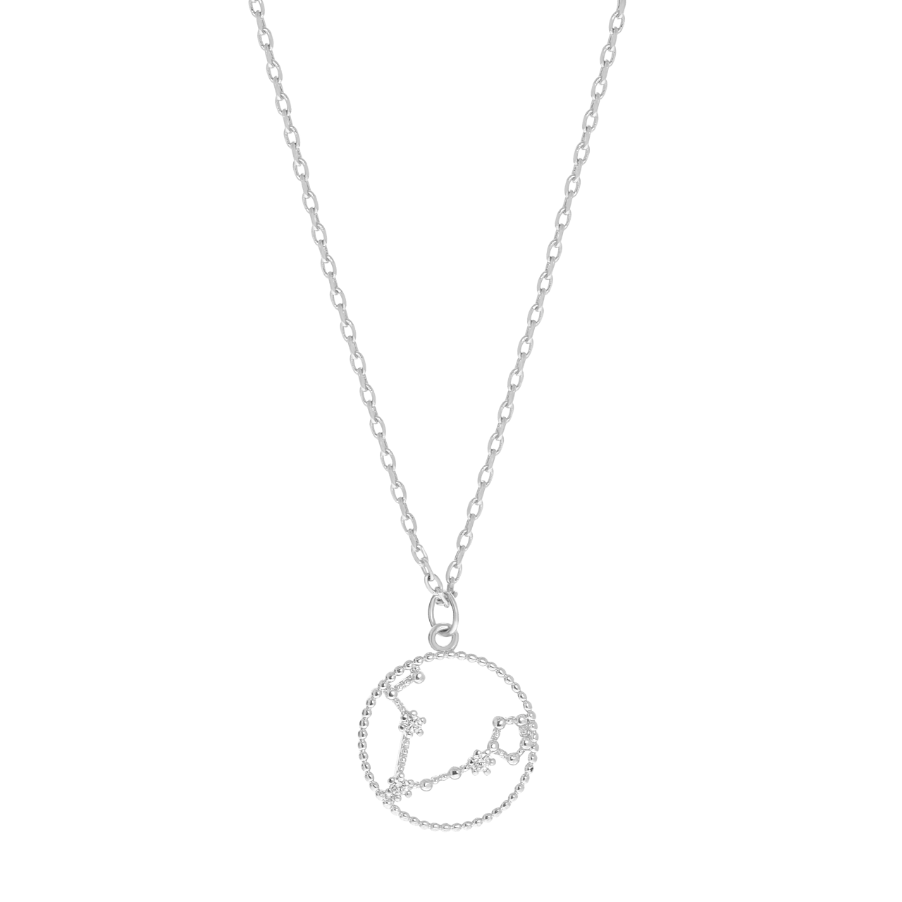 Zilveren bijoux ketting sterrenbeeld vissen met sterrenbeeldhanger voor dames