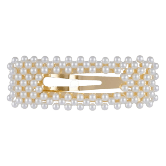 Bijoux goudkleurige haarclip met parels voor dames
