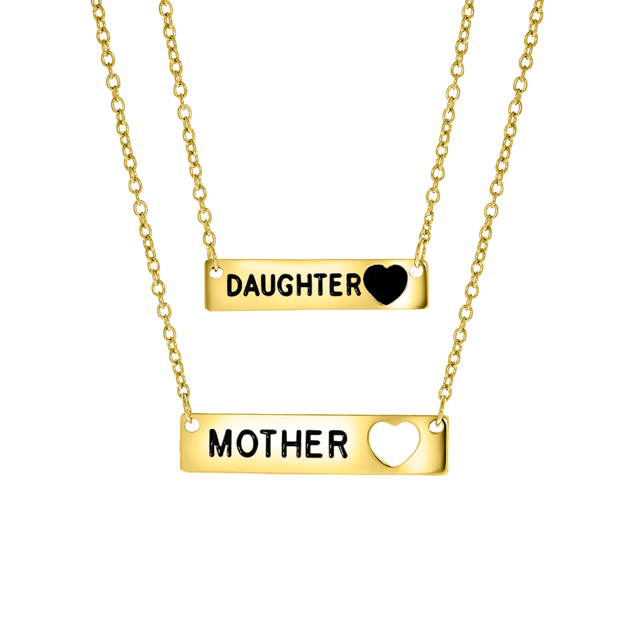 Goudkleurig byoux moeder dochter ketting