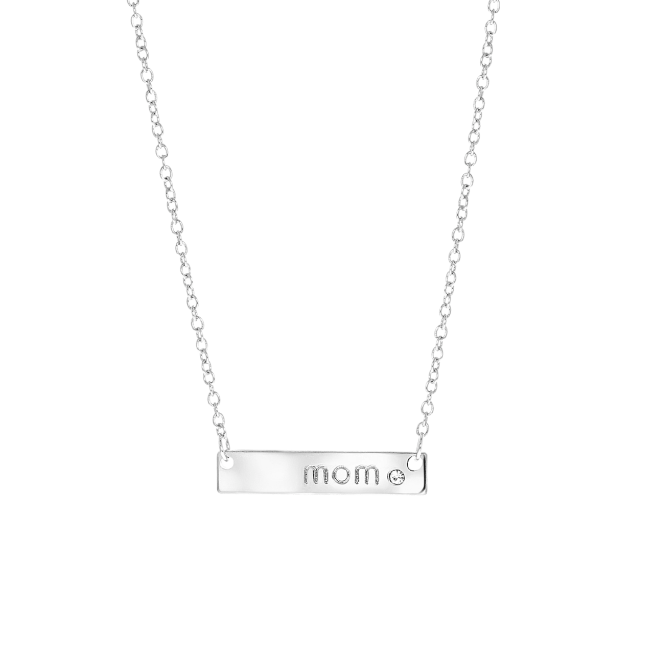 Zilverkleurige byoux ketting mom