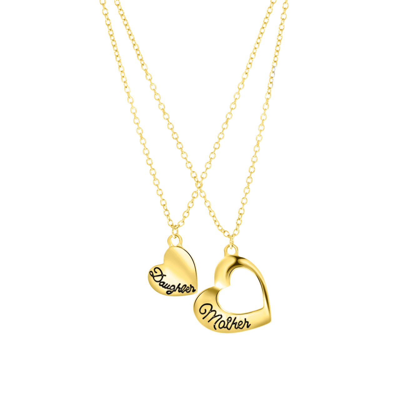 Bijoux goudkleurige ketting met hanger hart voor dames
