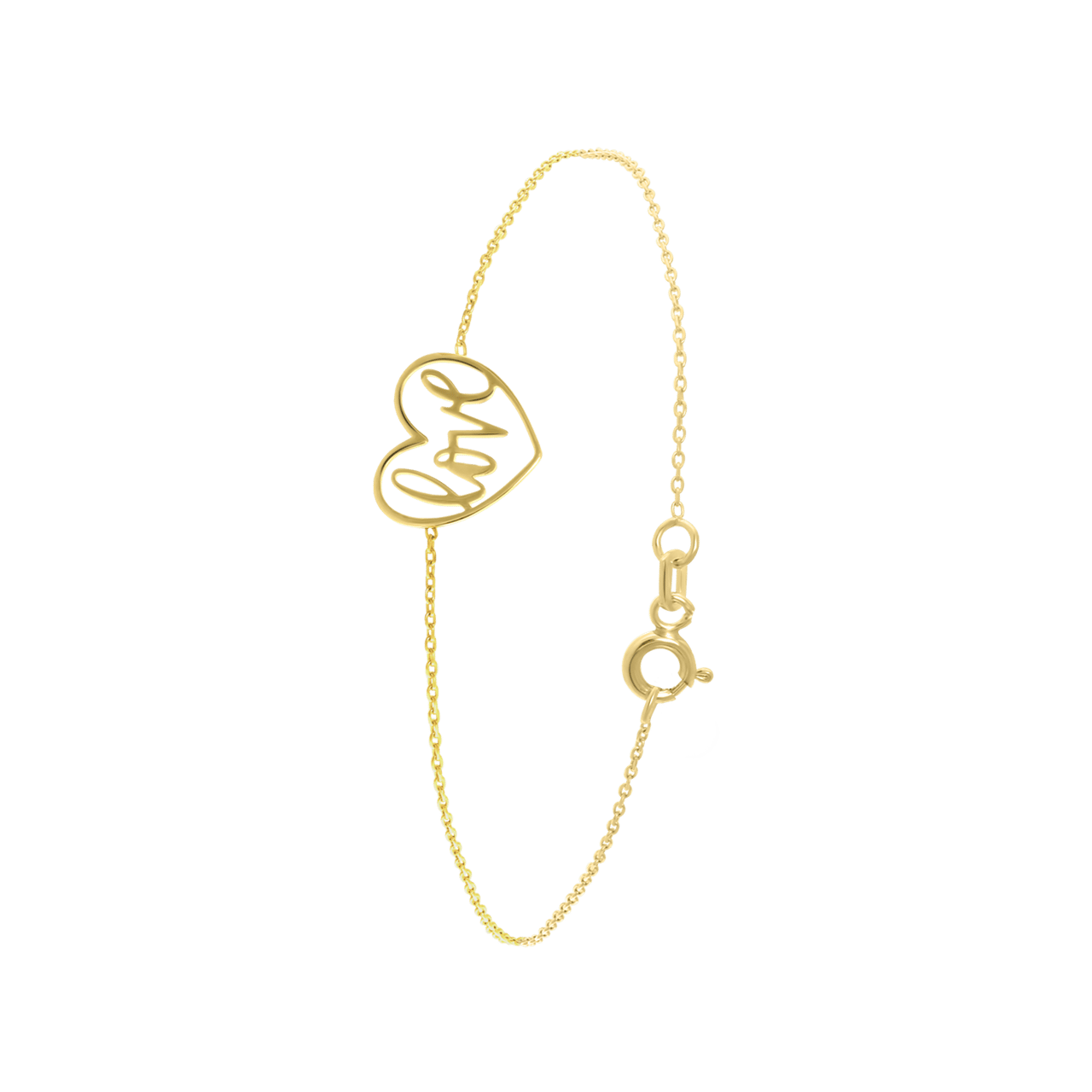 Armband mit Herz "Love", 375 Gold