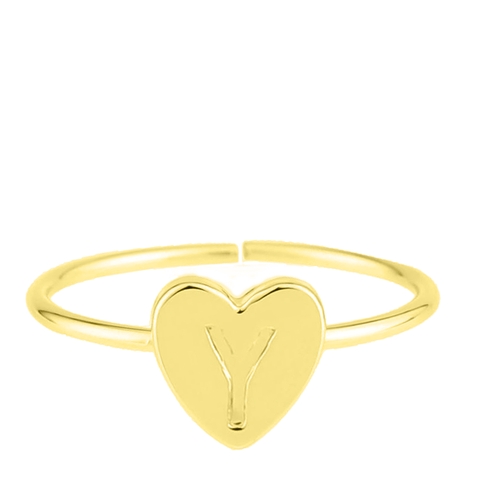 Ring Alphabet verstellbar vergoldet
