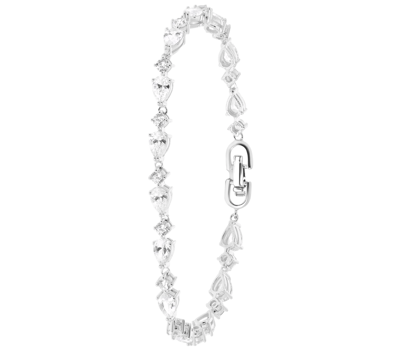 Silberarmband, Tropfen mit Zirkonia