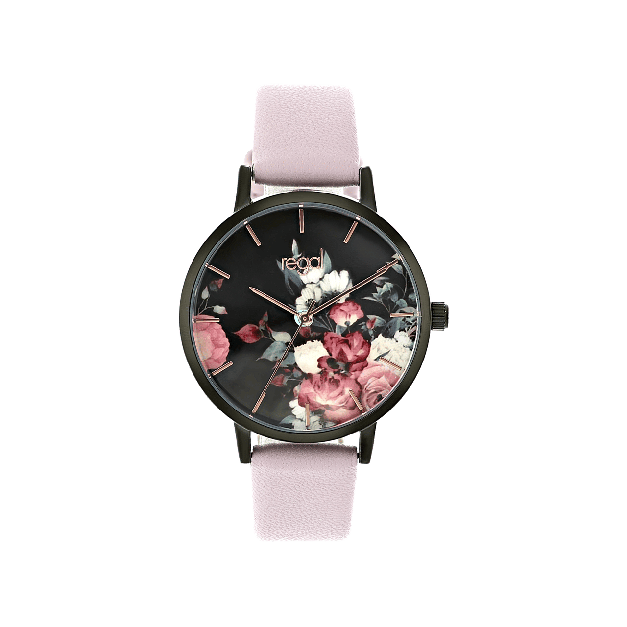 Regal Damen-Armbanduhr mit lilafarbenem Armband