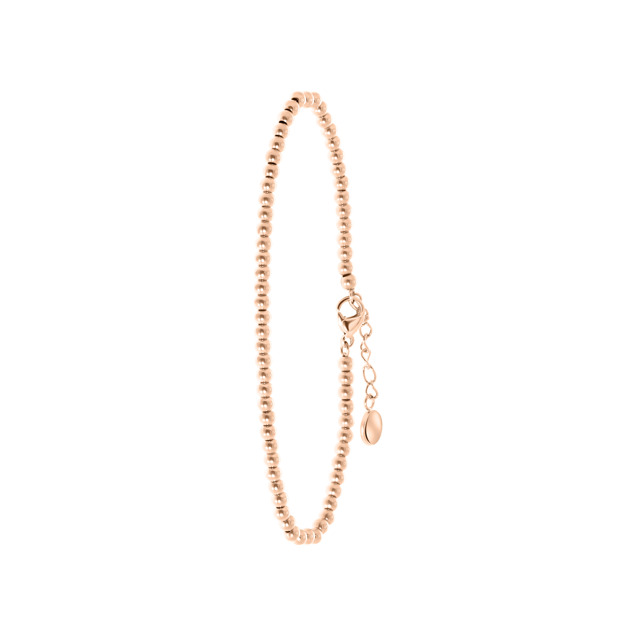 Gerecycleerd stainless steel armband rose bol