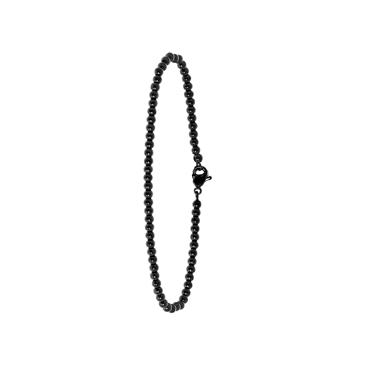 Gerecycled stainless steel armband black bol