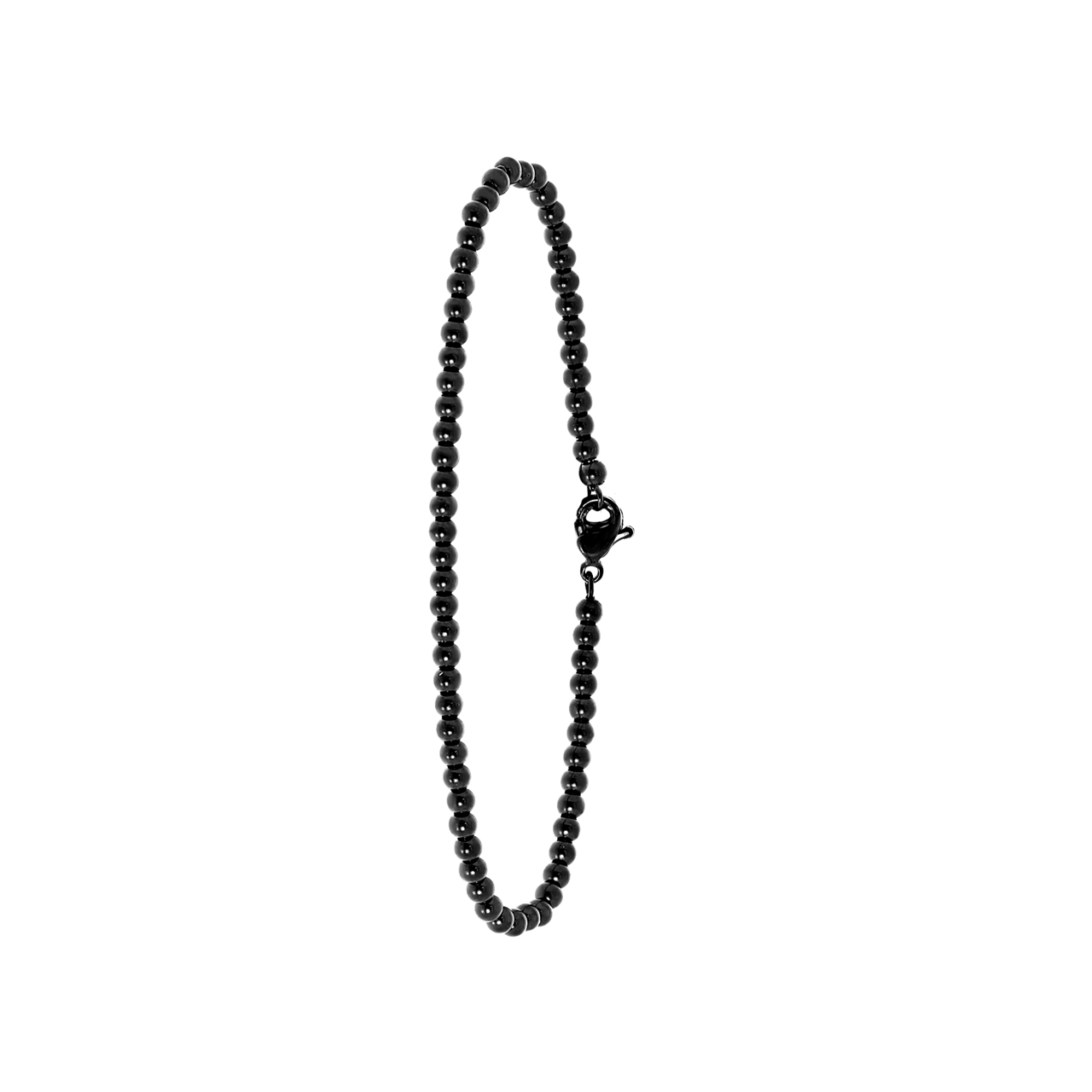 Gerecycled stalen armband black bol