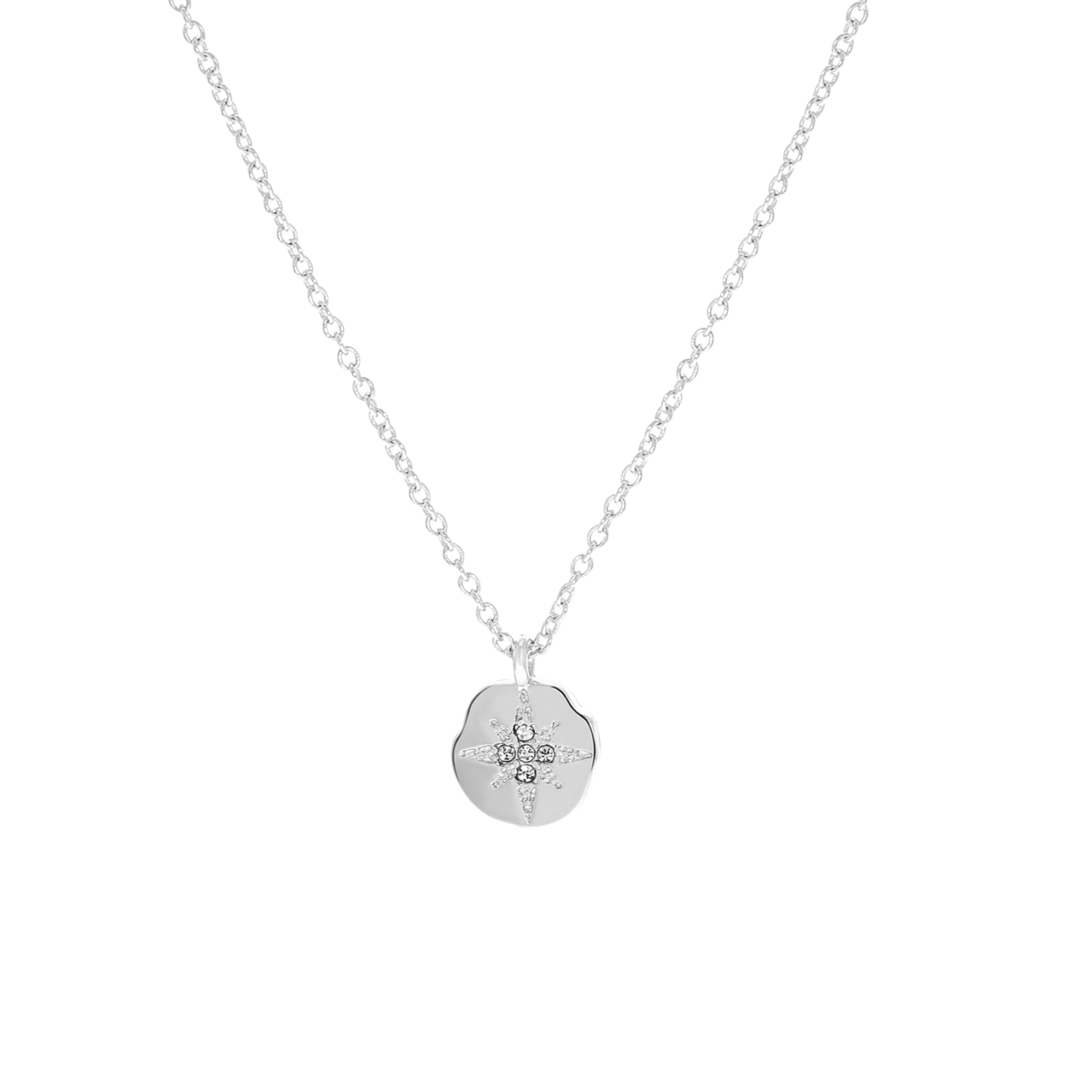 Bijoux zilverkleurige ketting met hanger ster voor dames