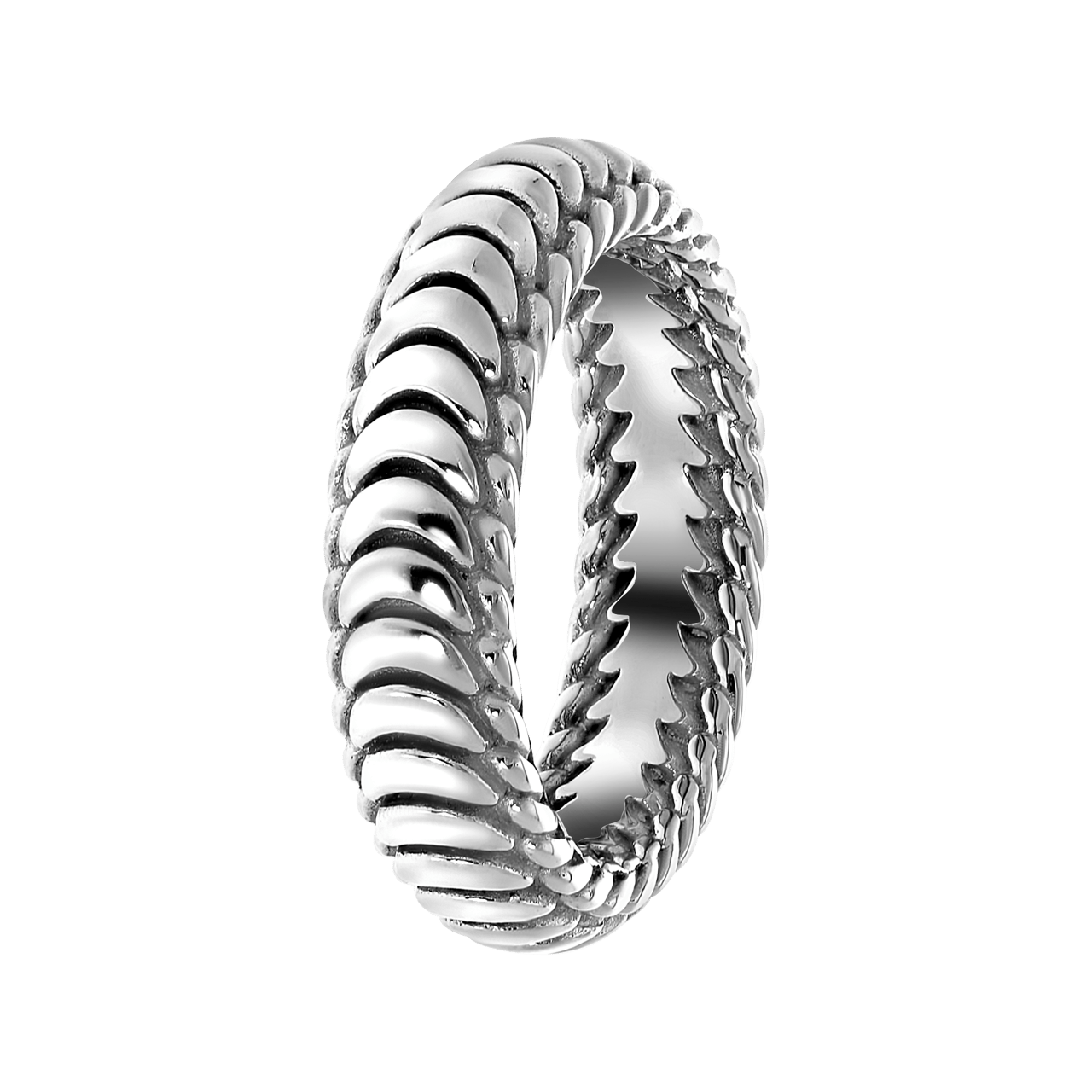 Stainless steel ring fantasieschakel