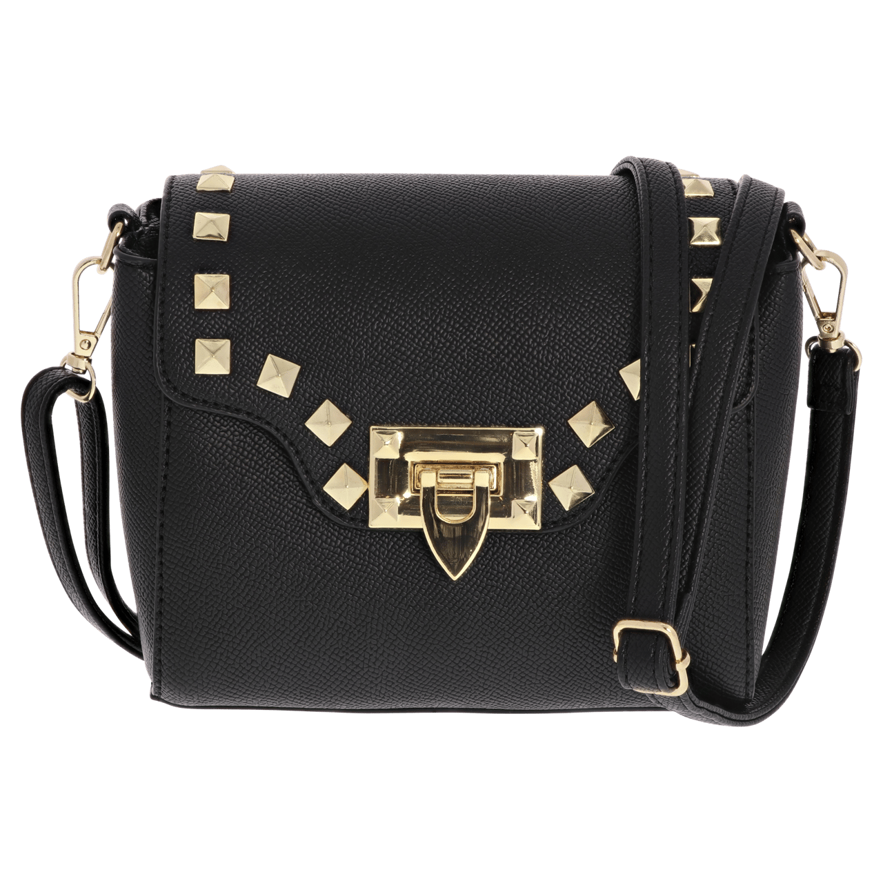 Zwarte tas met goudkleurige studs