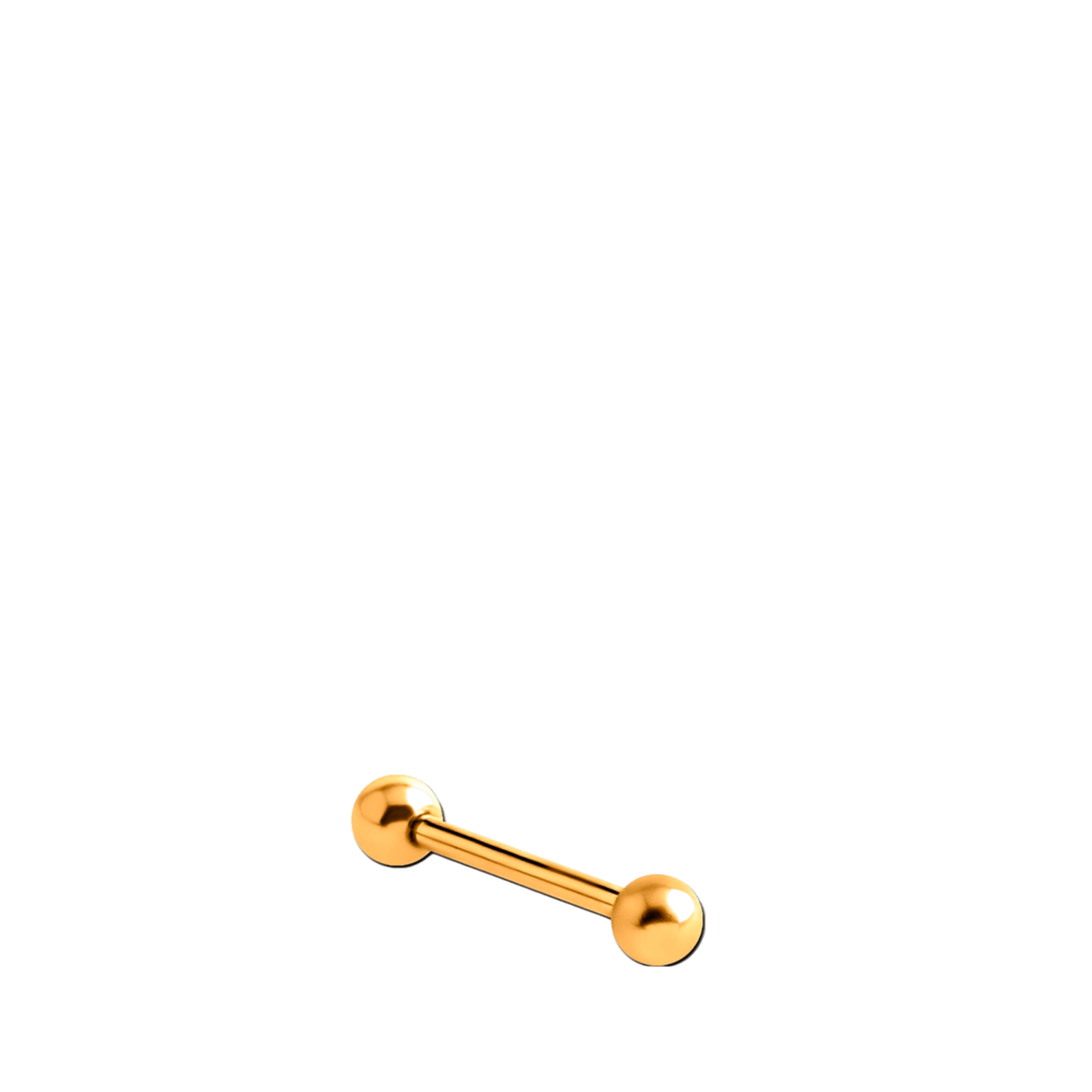 Stainless steel helixpiercing goldplated bol