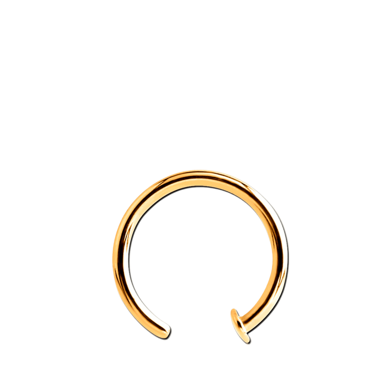 Stainless steel neuspiercing goldplated ring