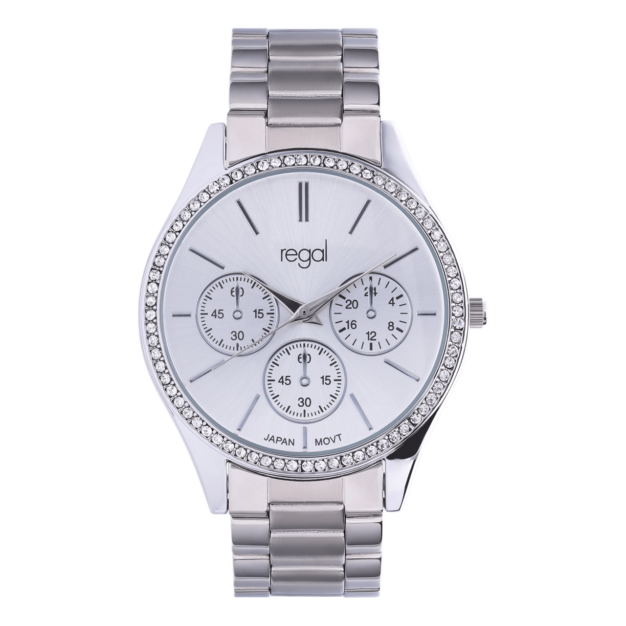 Regal Set Damenarmbanduhr silberfarben mit Armband RG3414-632