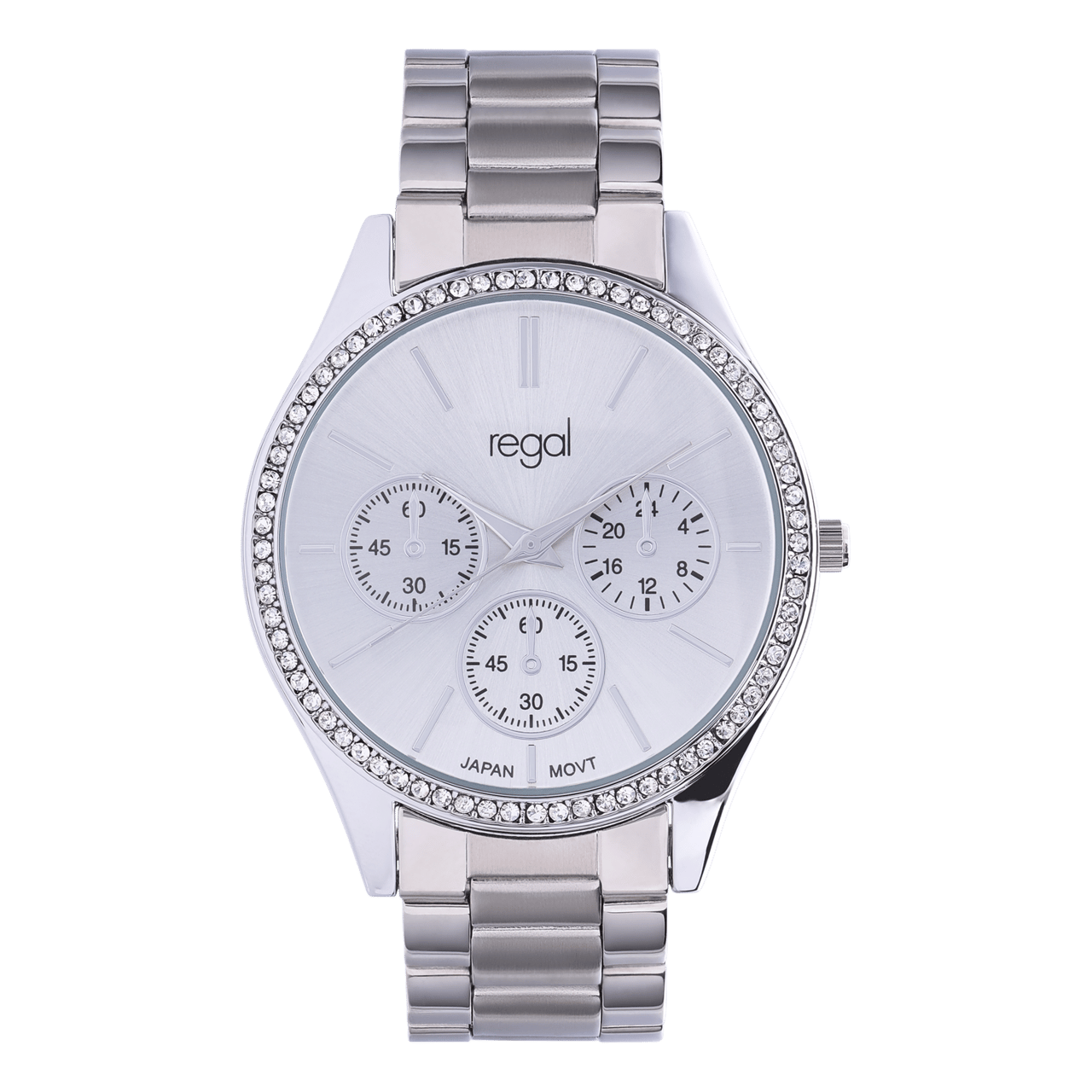 Regal Set Damenarmbanduhr silberfarben mit Armband RG3414-632