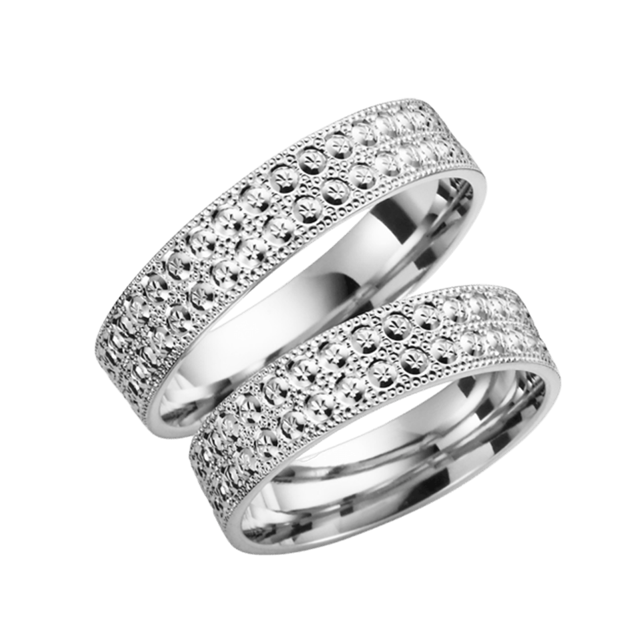 Trauring für Damen, 585 Weißgold, Klaproos (Klatschmohn), H90W