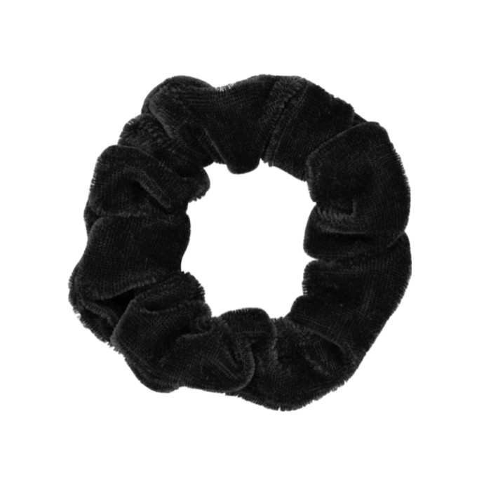 Zwarte velvet scrunchie