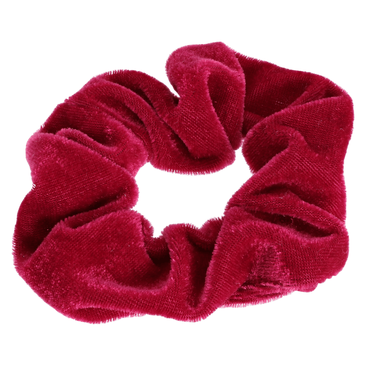 Donkerroze velvet scrunchie