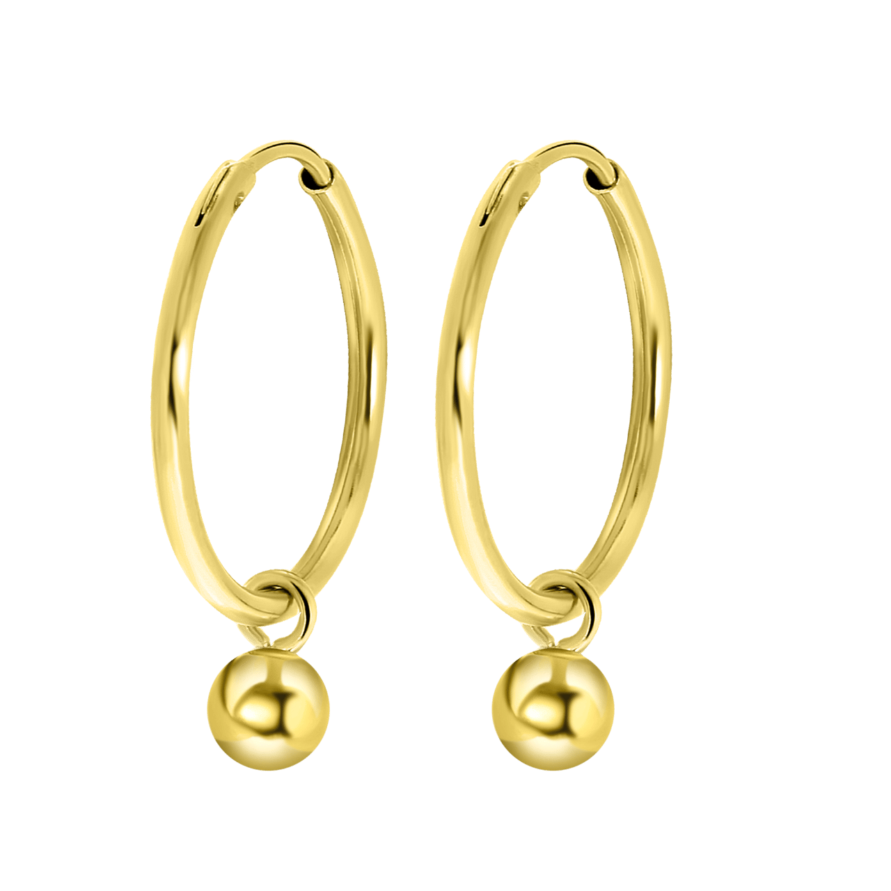 Ohrringe, 585 Gelbgold, Kugel