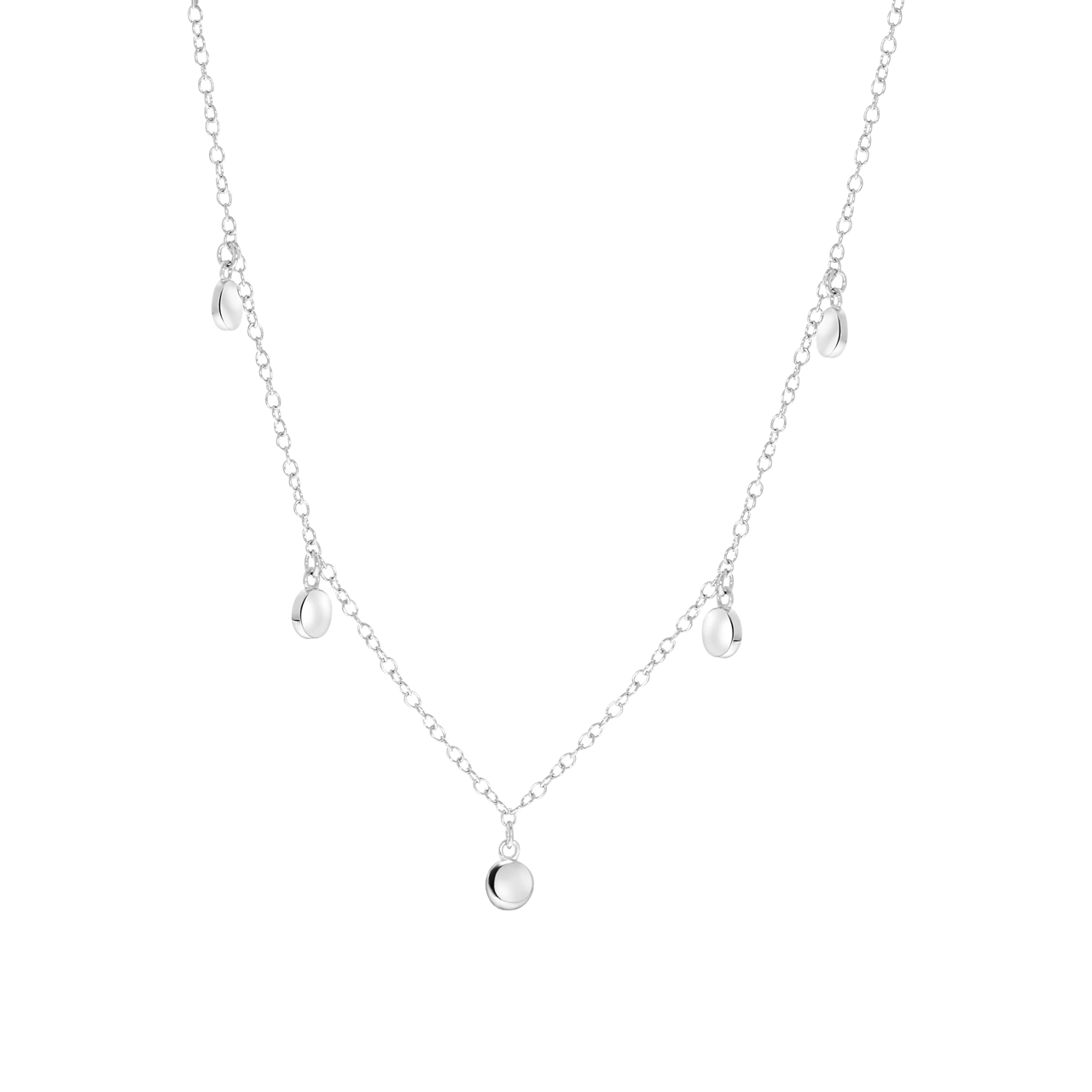 Zilveren ketting bedels disc