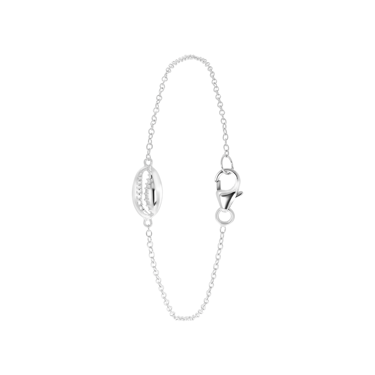 Zilveren armband schelp