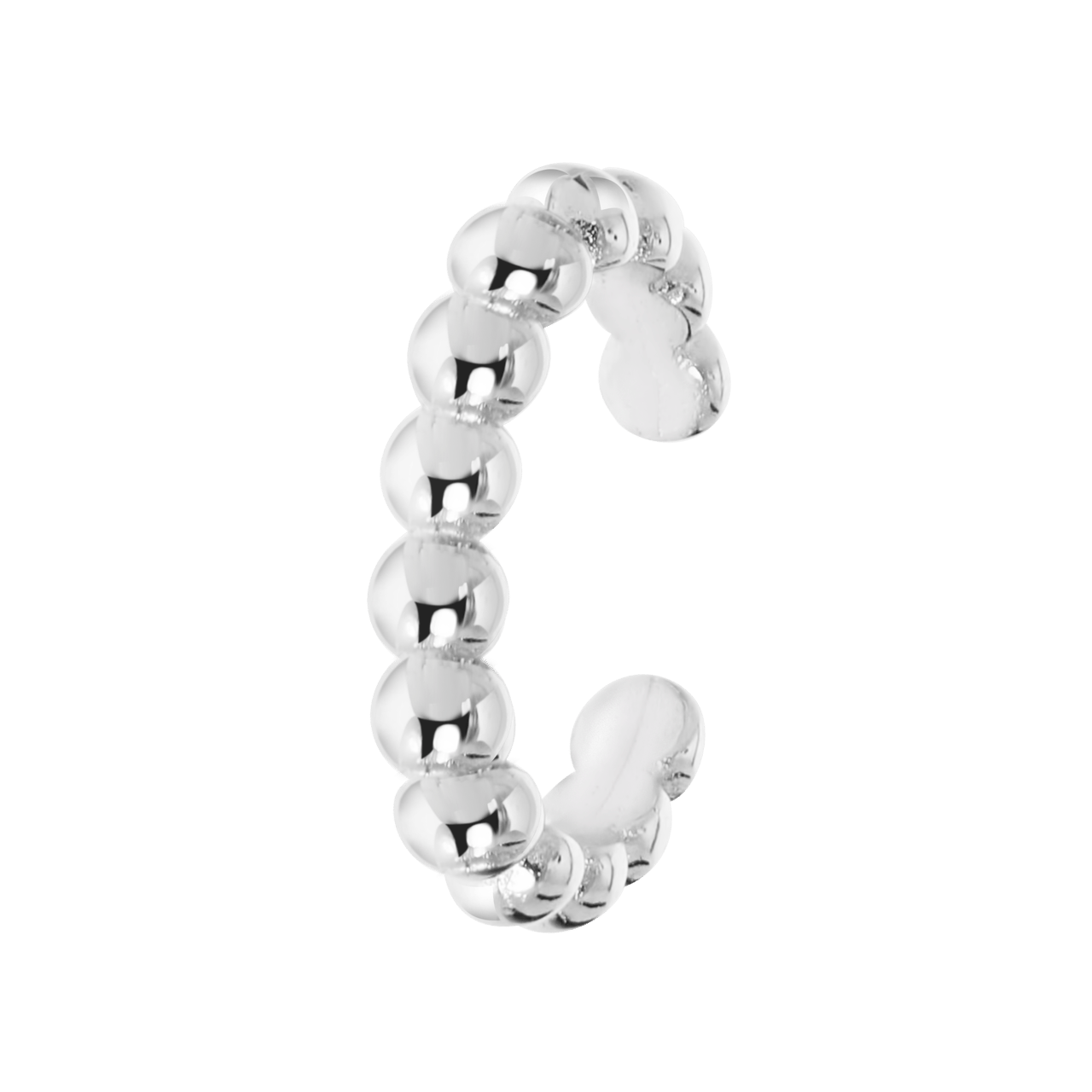 Zilveren earcuff bolletjes