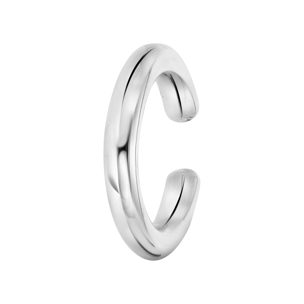 Zilveren earcuff glad