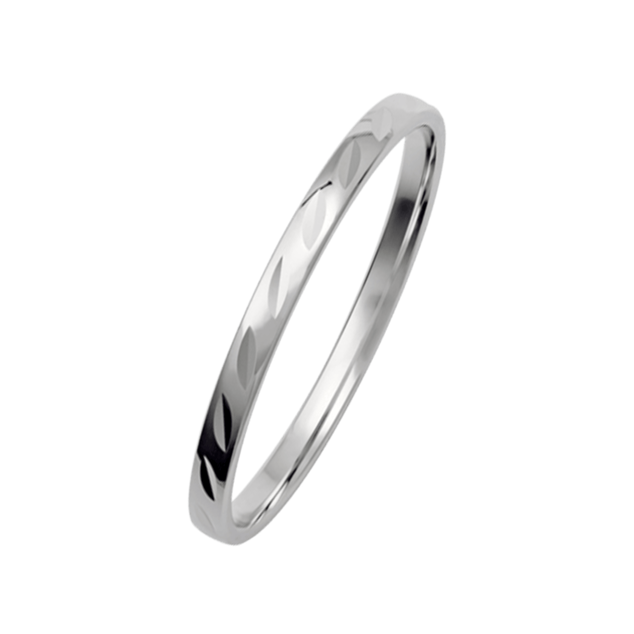 Trauring für Damen, 375 Weißgold, Wonder, H231