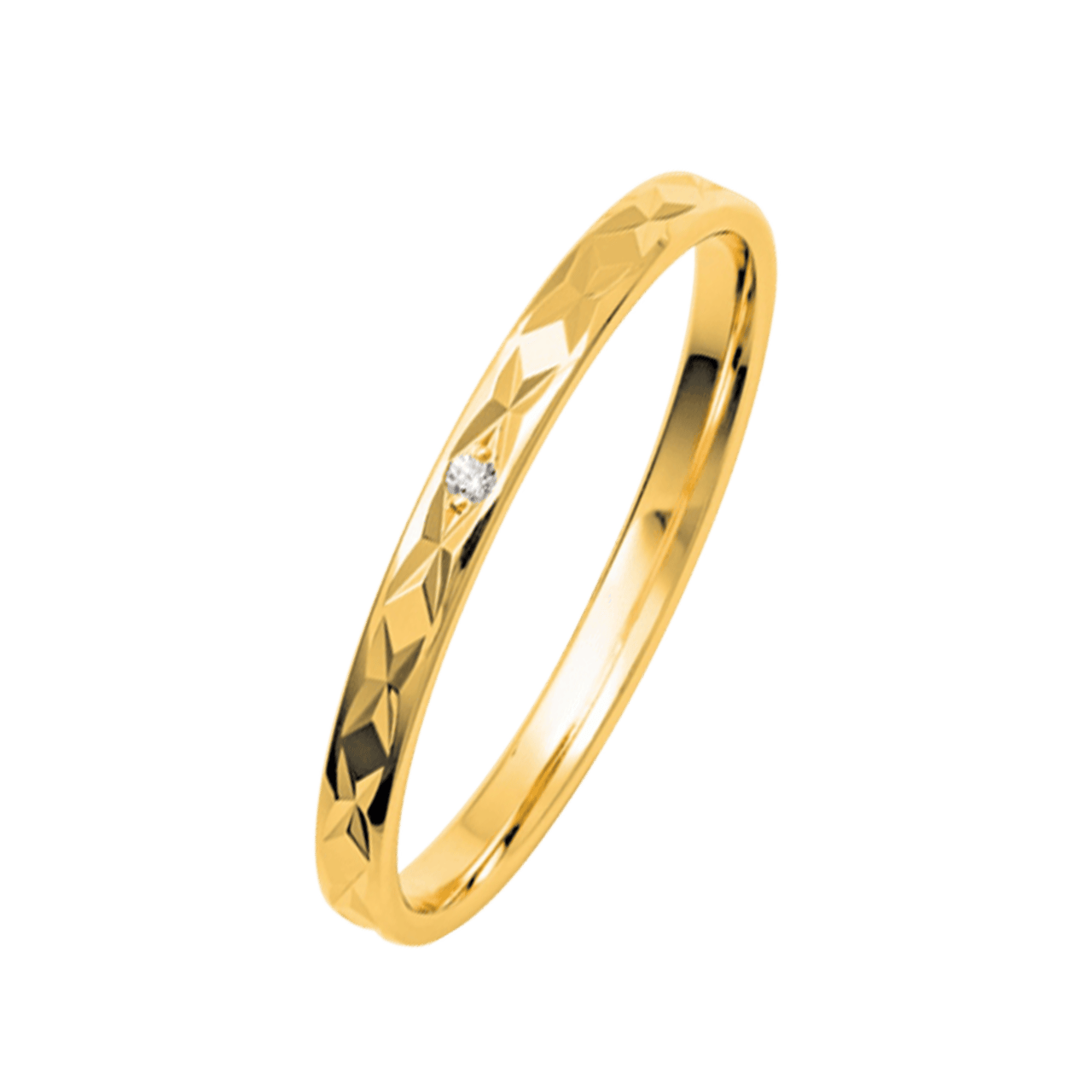 Trauring für Damen, 585 Gelbgold, Balance, Diamant, H232