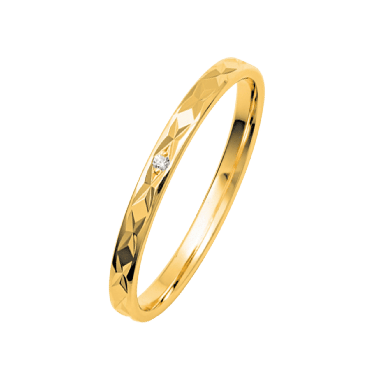 Trauring für Damen, 375 Gelbgold, Balance, Diamant, H232