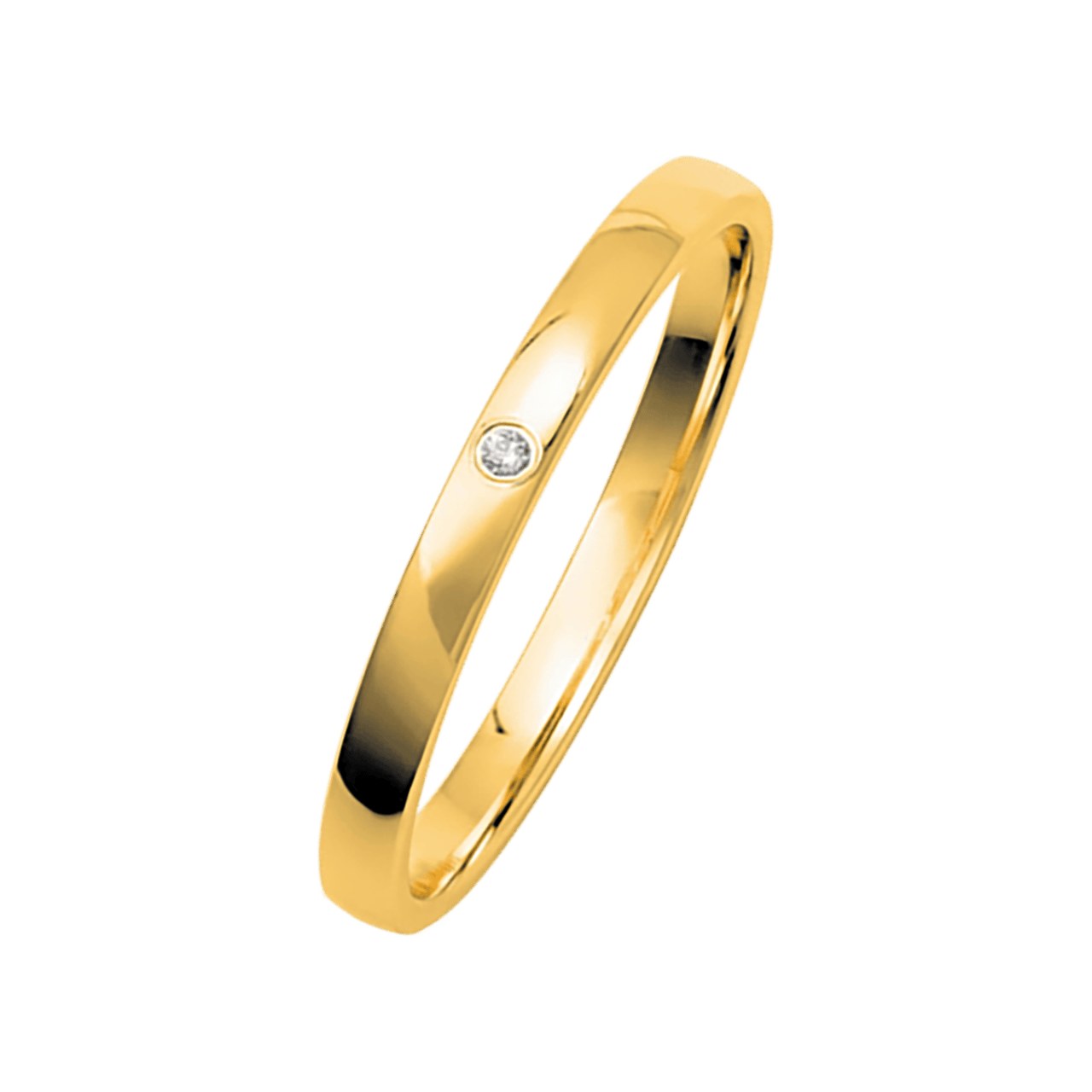 Trauring für Damen, 375 Gelbgold, Diamant, Gentle, H236