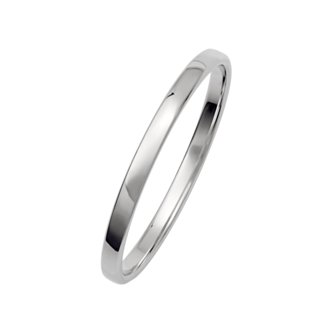 Trauring für Herren, 375 Weißgold, Gentle, H239