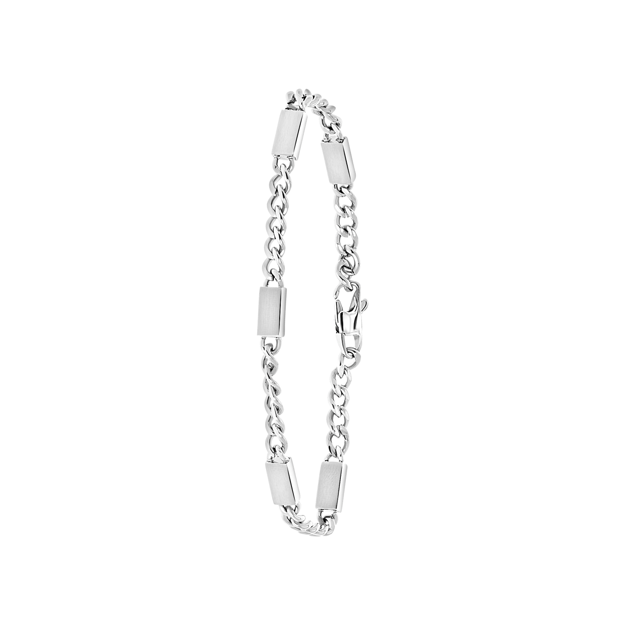 Gerecycled stalen armband gourmetschakel plaatjes