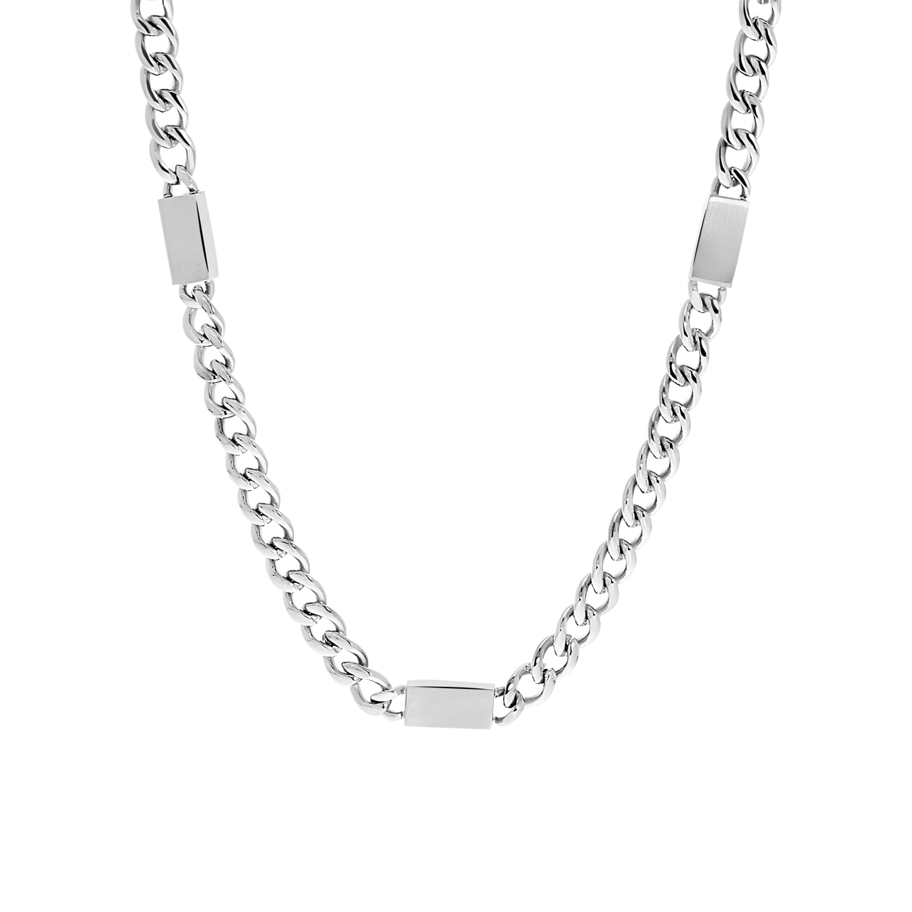 Stainless steel ketting gourmetschakel plaatjes