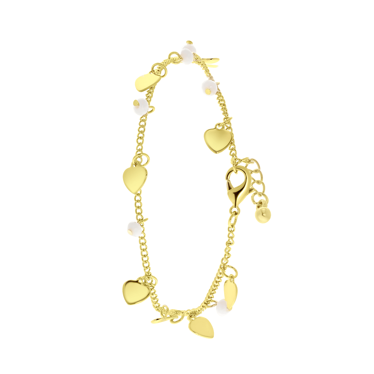 Bijoux goudkleurige enkelband met hart voor dames